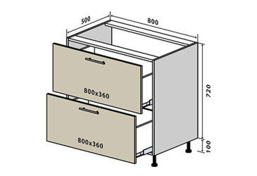 N11 Skříňka 2Š 80 Sonata Luxe