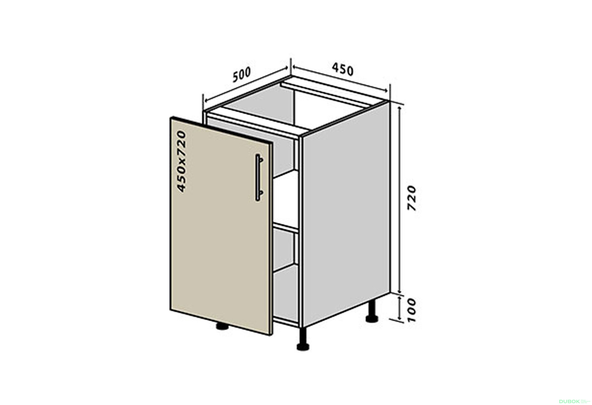 Fotografie 1 - N4 Skříňka 1D 45 Sonata Luxe