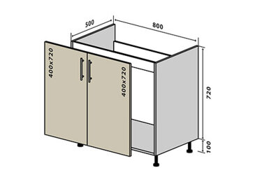 N14 Dřezová skříňka 2D 80 Sonata Luxe