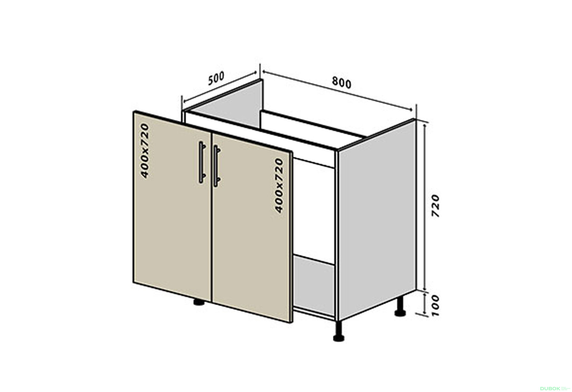 Fotografie 1 - N14 Dřezová skříňka 2D 80 Sonata Luxe