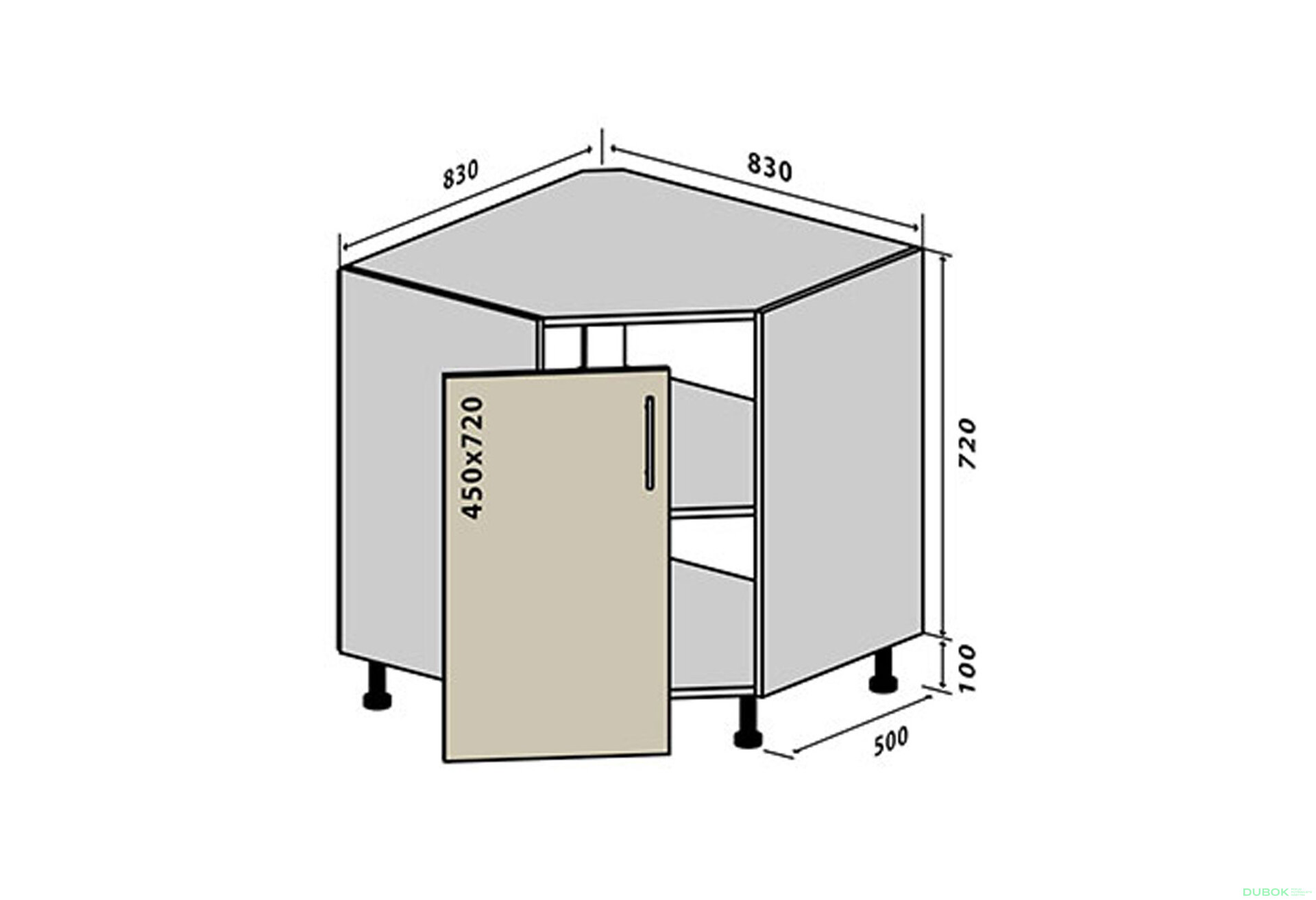 Fotografie 1 - N34 Rohová skříňka umyvadla Sonata Luxe