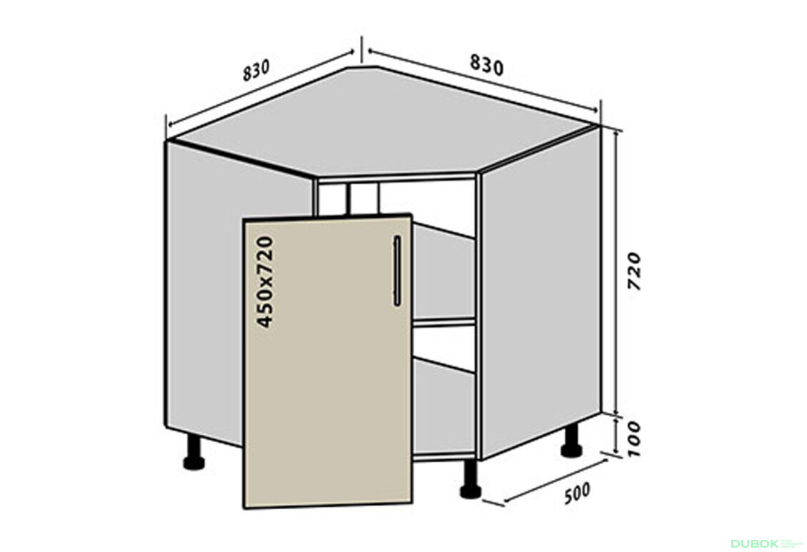 N34 Rohová skříňka umyvadla Sonata Luxe