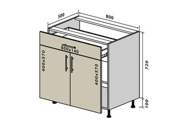 N31 Skříňka 1Š2D 80 Sonata Luxe