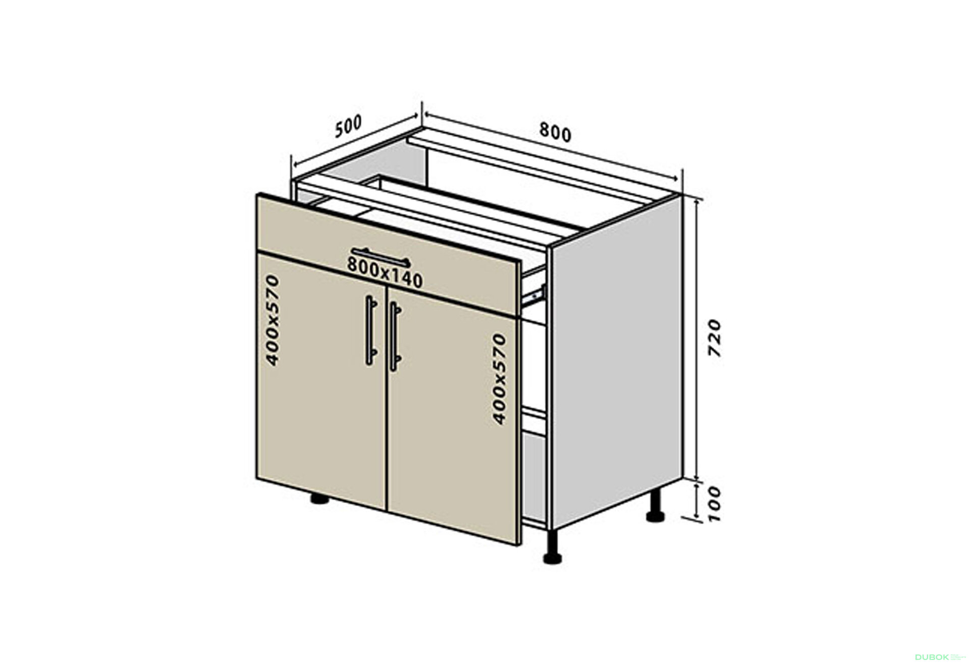 Fotografie 1 - N31 Skříňka 1Š2D 80 Sonata Luxe