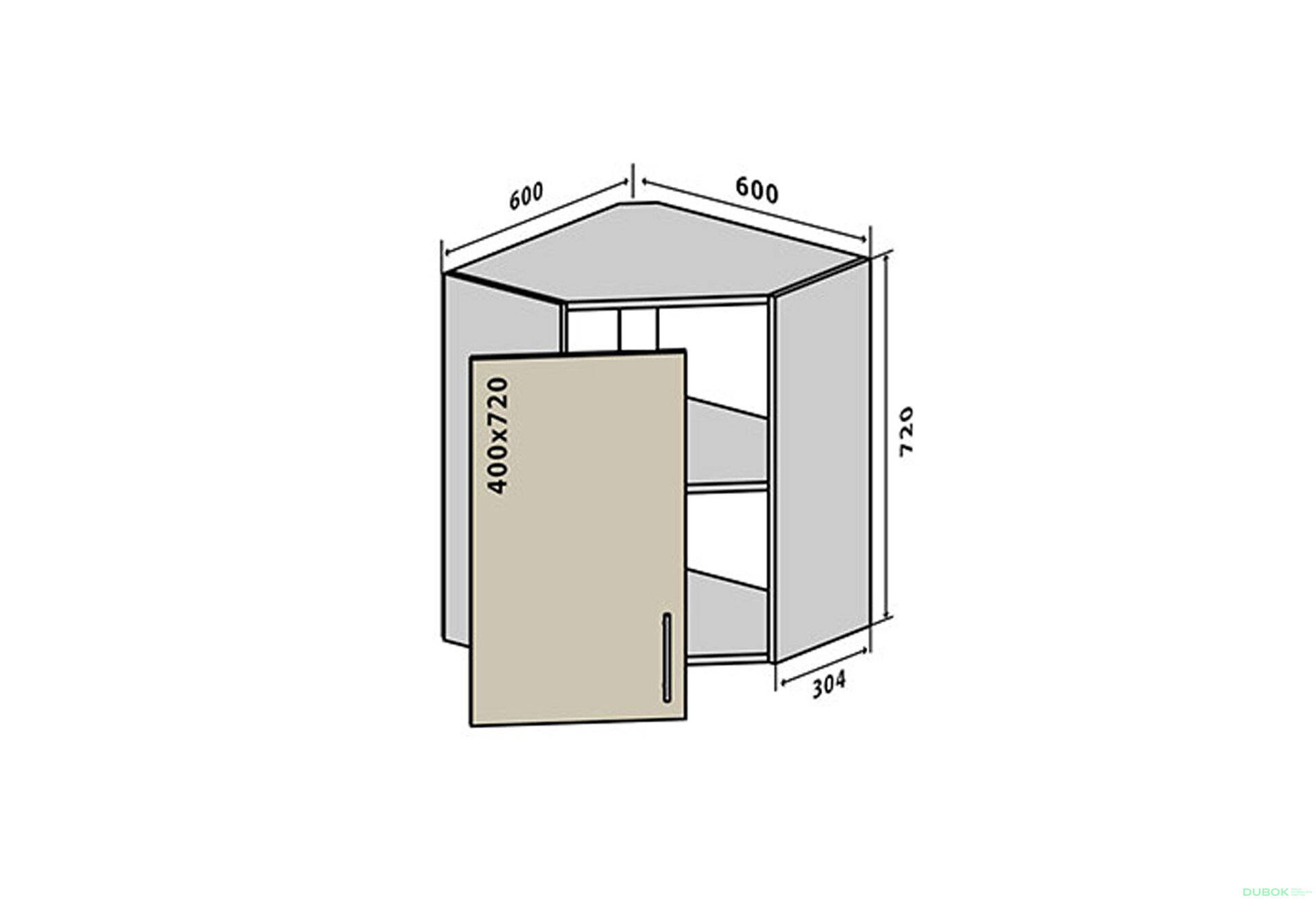 Fotografie 1 - V14 Rohová skříňka 1D Sonata Luxe