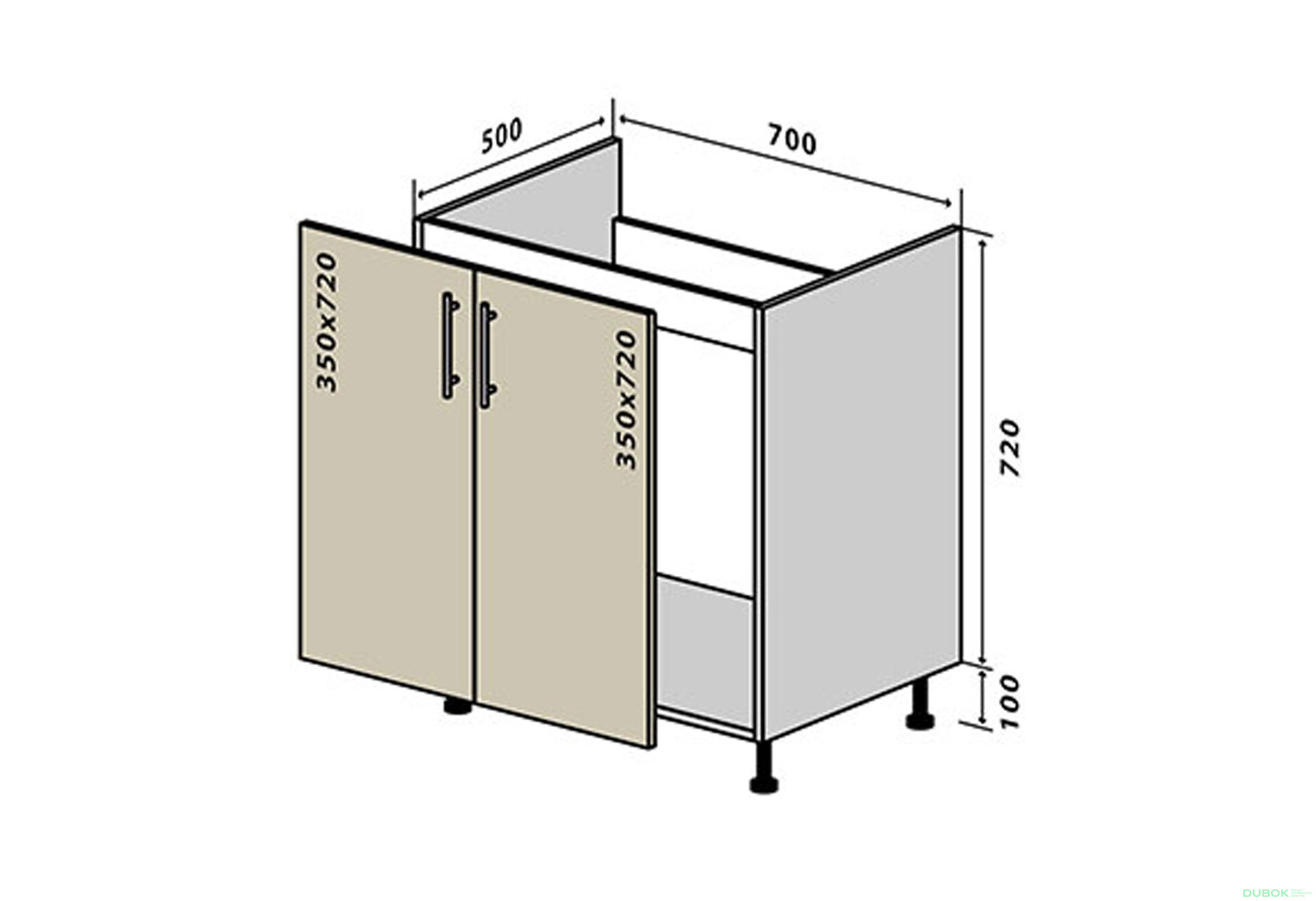 Fotografie 1 - N44 Skříňka umyvadlová 2D 70 Sonata Luxe