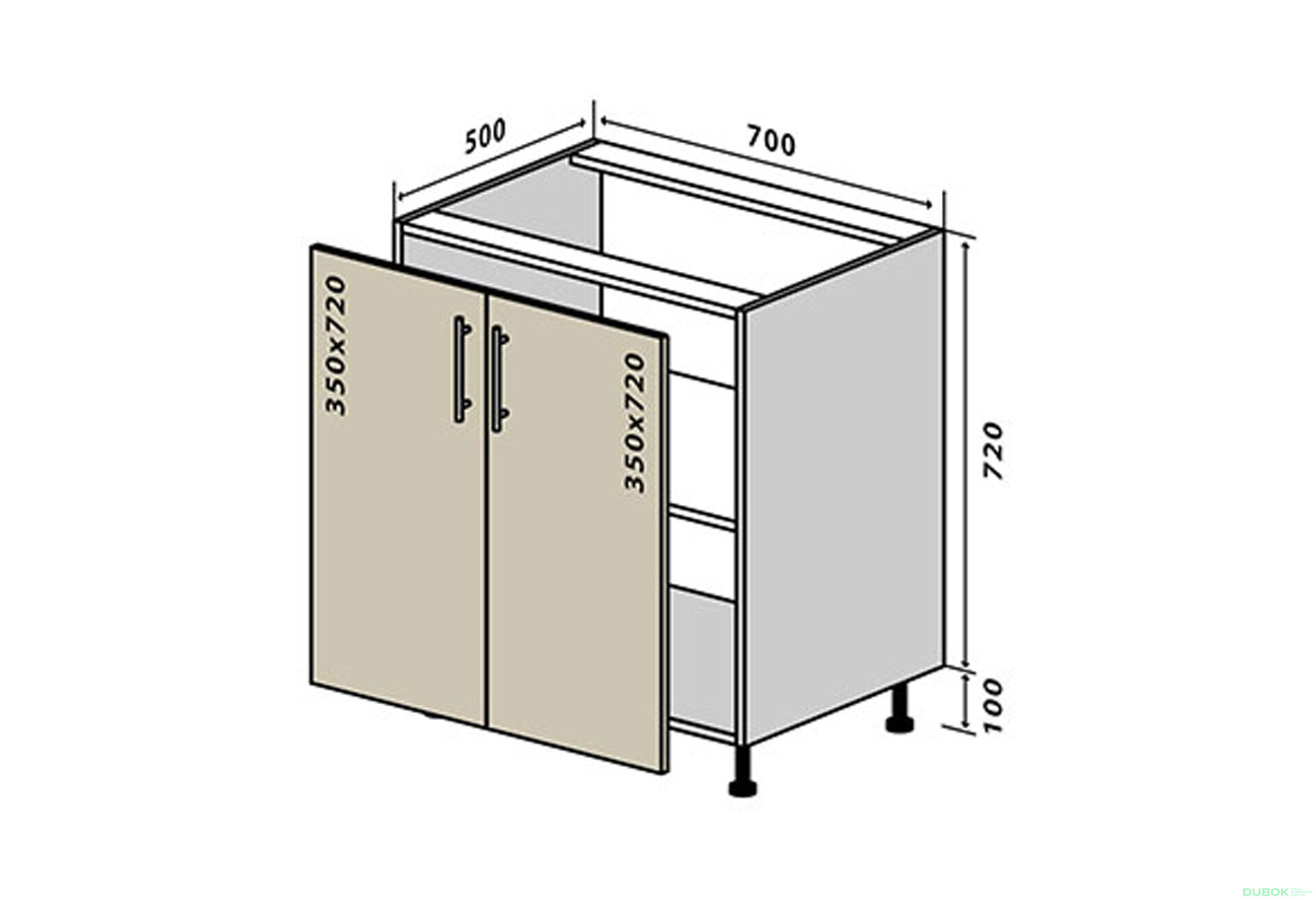 Fotografie 1 - N43 Skříňka 2D 70 Sonata Luxe
