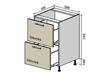 N36 Skříňka 2Š 50 Sonata Luxe