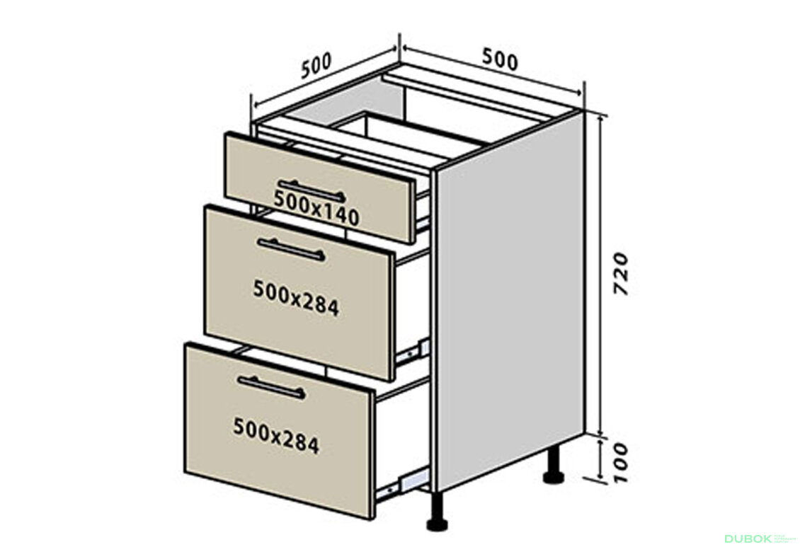 N35 Skříňka 3Š 50 Sonata Luxe