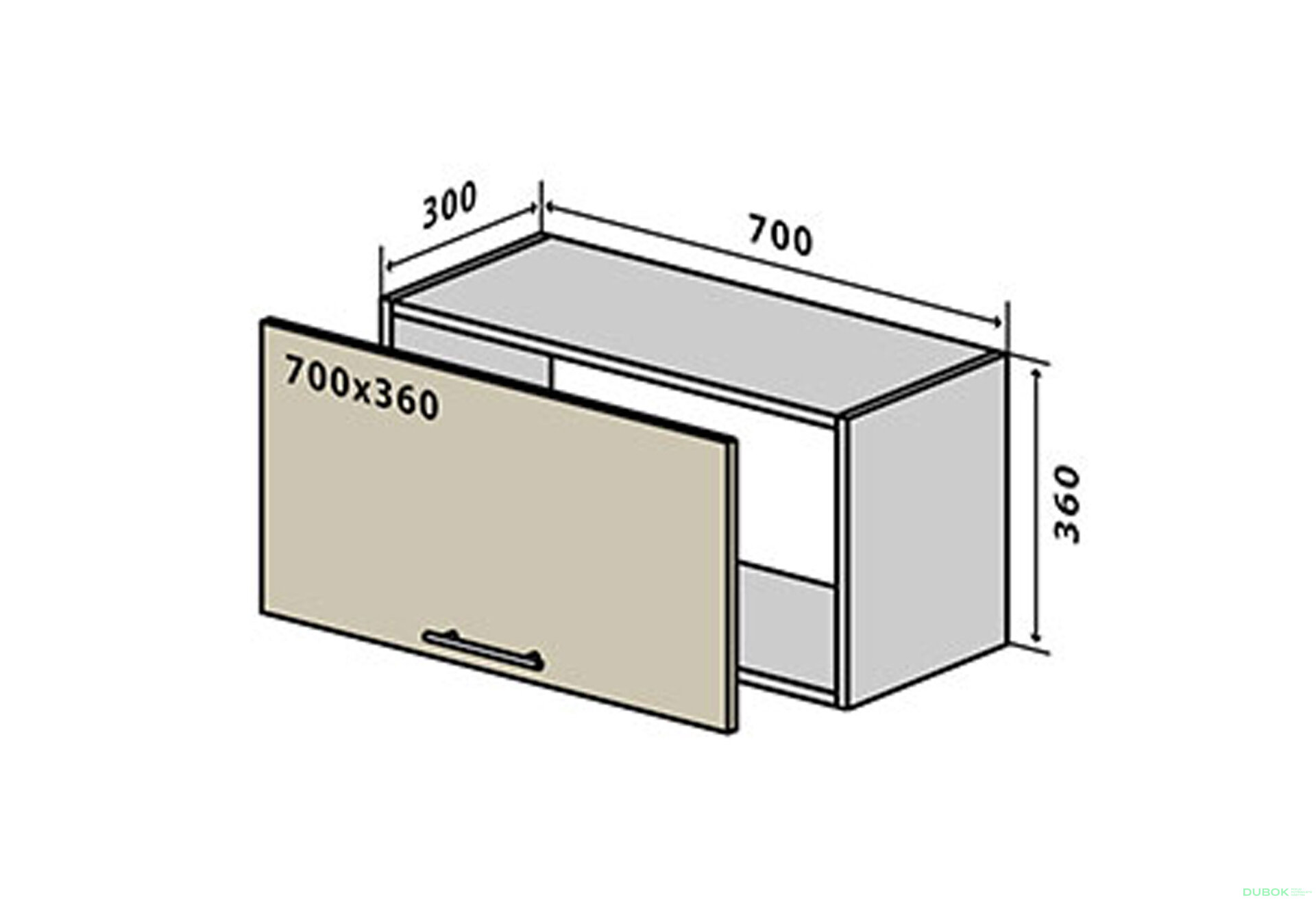 Fotografie 1 - V84 horní skříňka nad digestoř 70 Sonata Luxe
