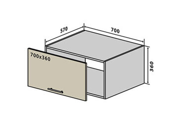 V67 horní skříňka nad digestoř 70 Sonata Luxe