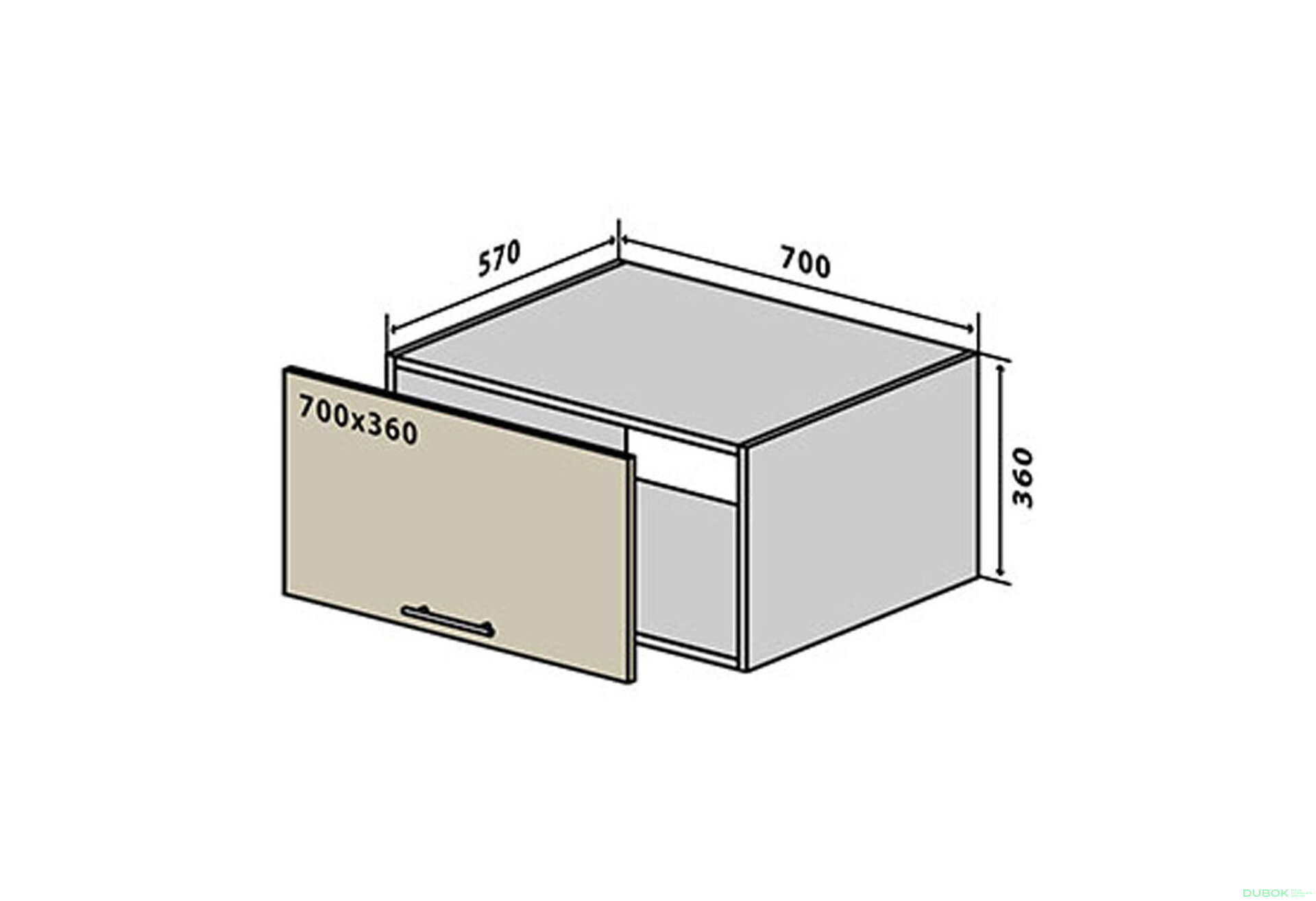 Fotografie 1 - V67 horní skříňka nad digestoř 70 Sonata Luxe