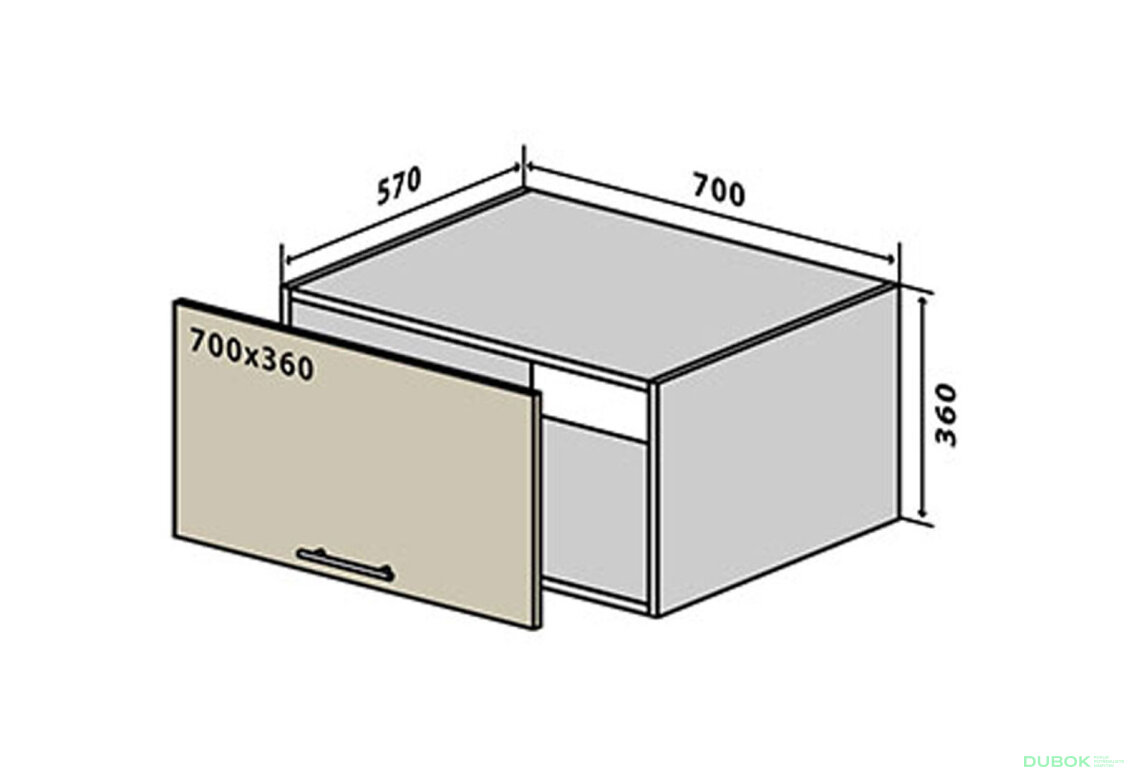 V67 horní skříňka nad digestoř 70 Sonata Luxe