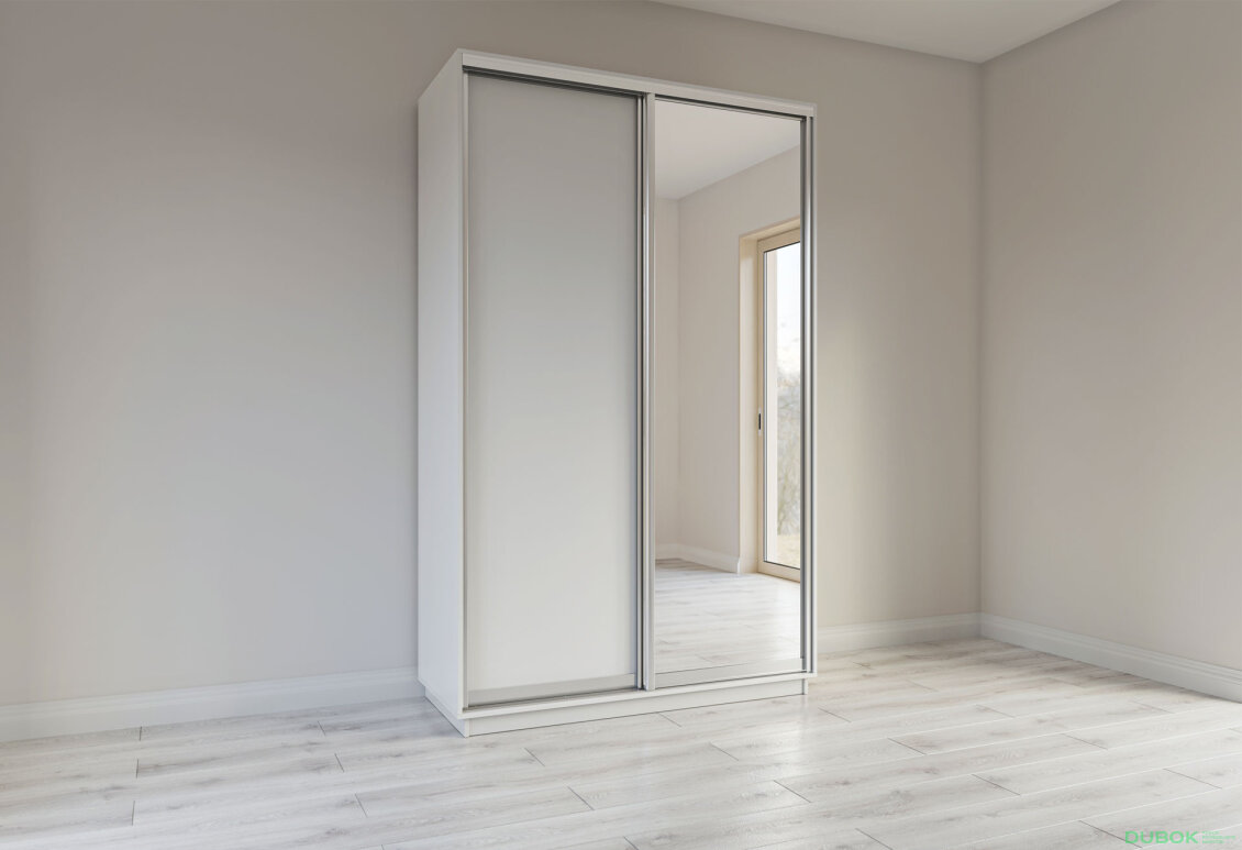 Fotografie 2 - Skříň s posuvnými dveřmi 2200x1400x600 1LTD 1 Zrcadlo nymphea alba, profil stříbrný