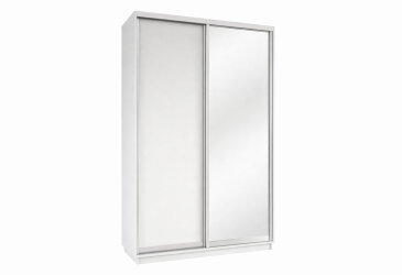 Skříň s posuvnými dveřmi 2200x1400x600 1LTD 1 Zrcadlo nymphea alba, profil stříbrný