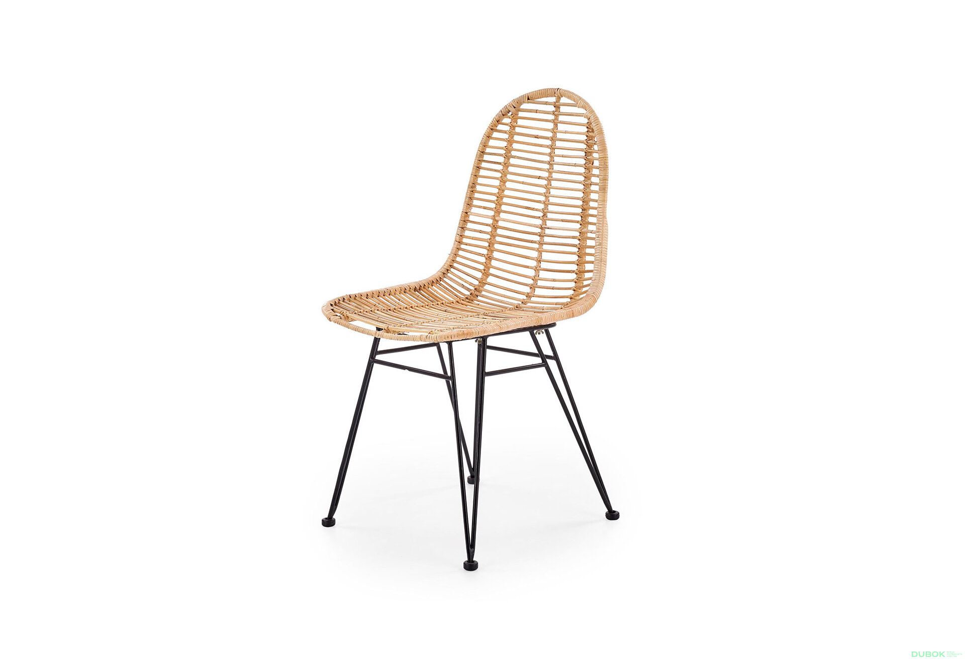 Fotografie 1 - Židle K337 černý kov / přírodní ratan