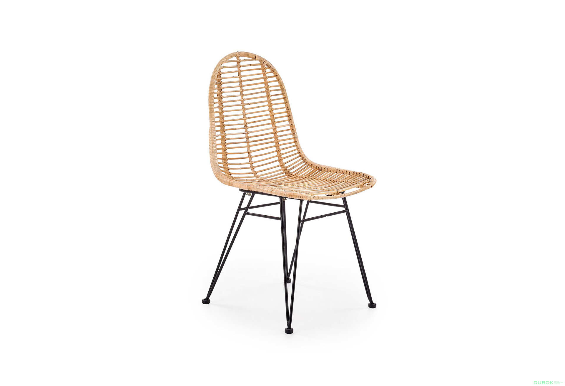 Fotografie 2 - Židle K337 černý kov / přírodní ratan
