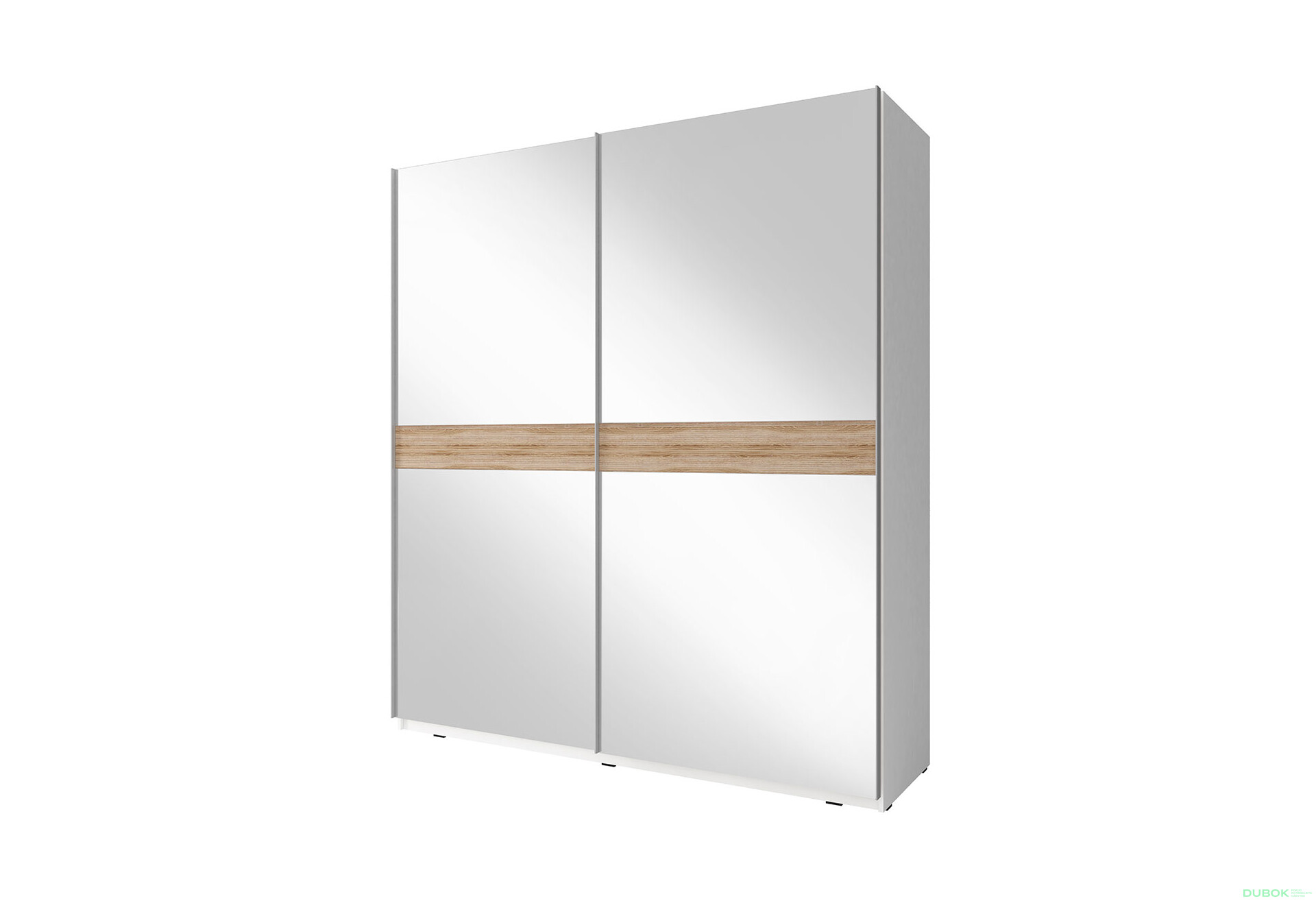 Skříň Mika V 150 bílý / vlnitý sonoma - Fotografie 1 Fotografie 1 - Skříň Mika V 150 bílý / vlnitý sonoma