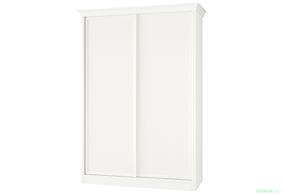 Skříň Rim-Veneziano 2D 1.6 m bílá s římsou, fasádami DTD