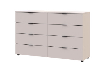 Komoda Ron 8 s 8 zásuvkami 130x38x81 kašmír