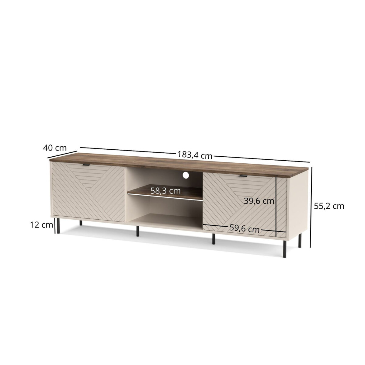 TV stolek 2d/180 [EO3] kašmír / dub castello Evo (obrázek 3)