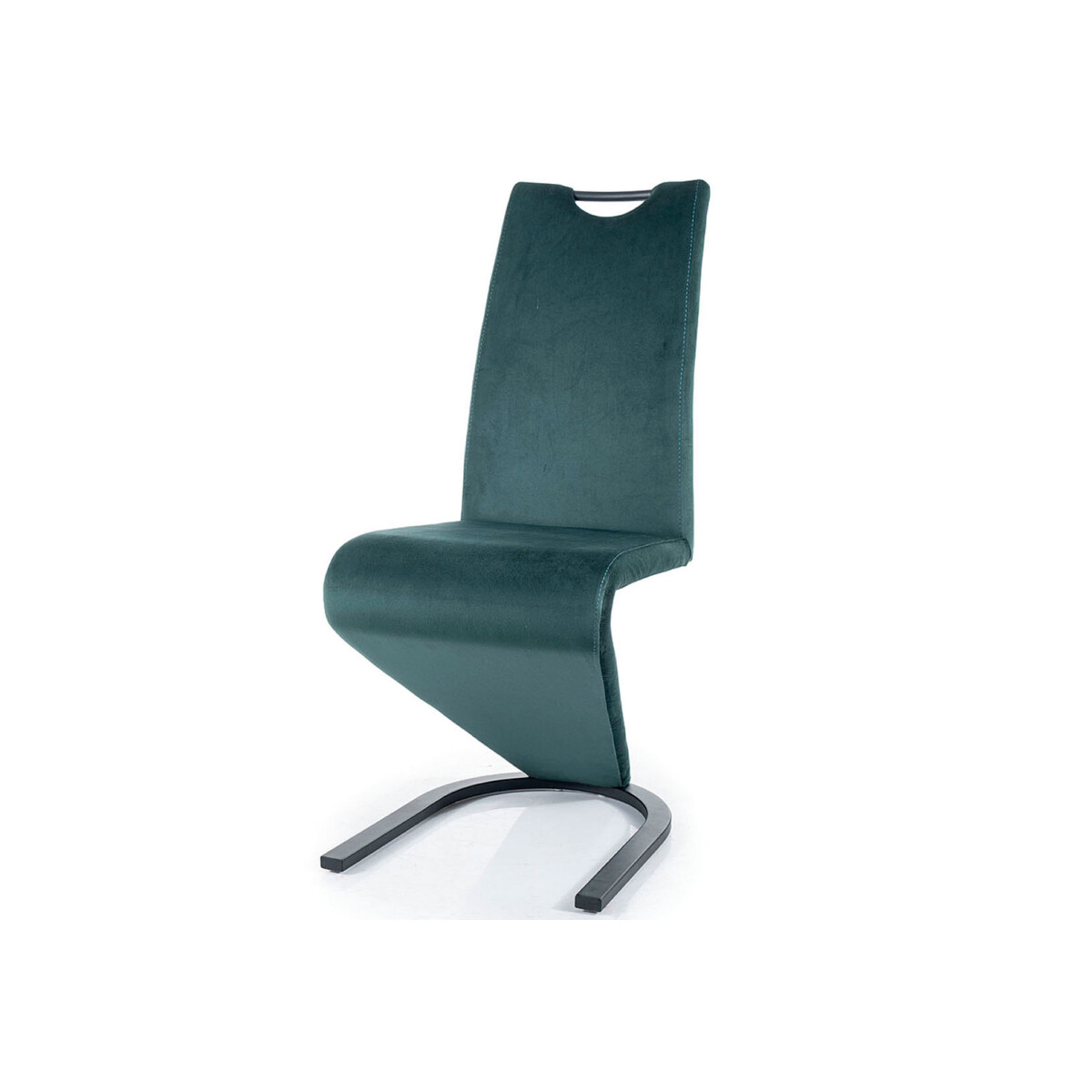

Židle H-090 Velvet zelený Bluvel 78, matná černá kov