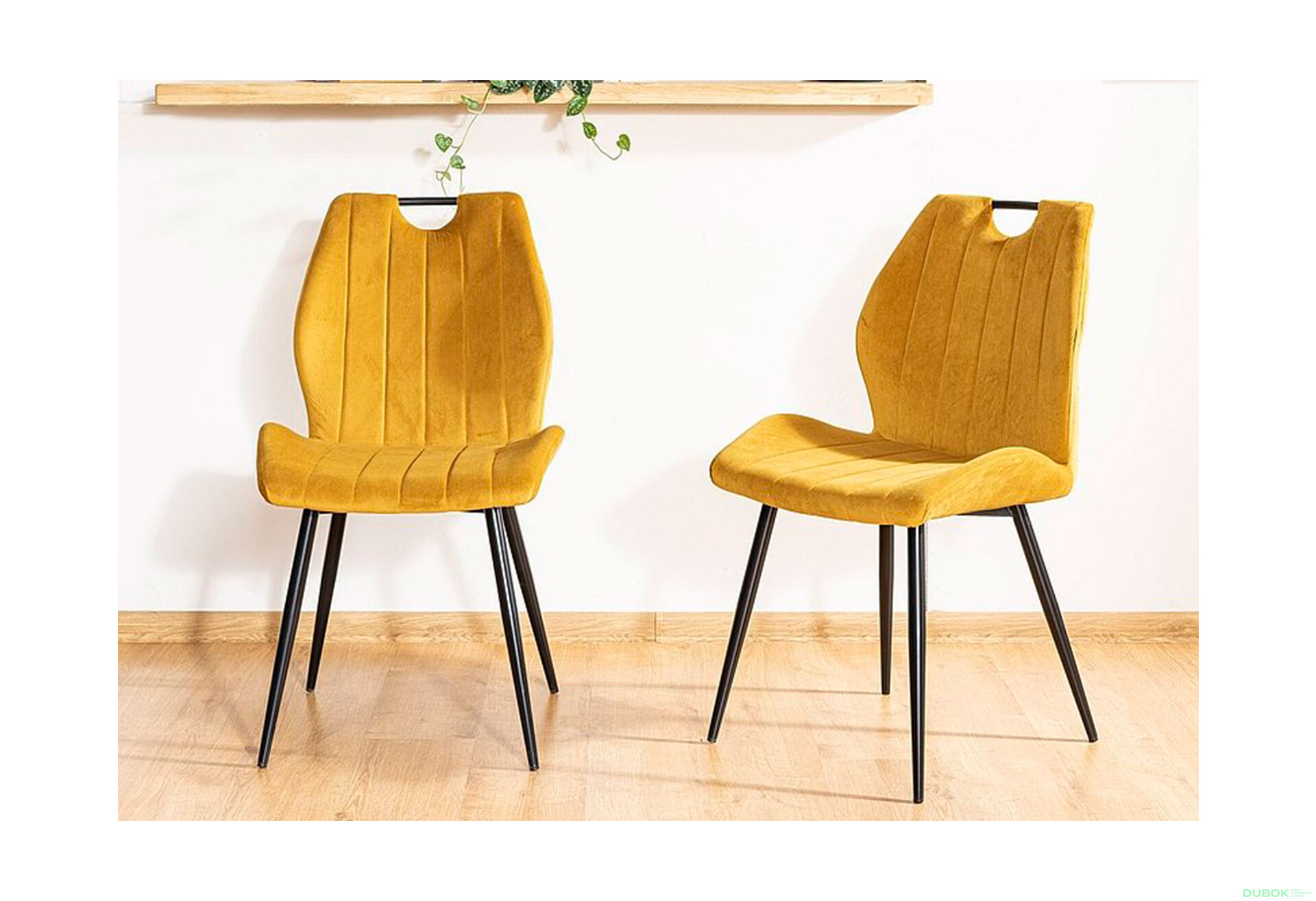 Fotografie 11 - Židle Arco Velvet karí Bluvel 68, matná černá kov