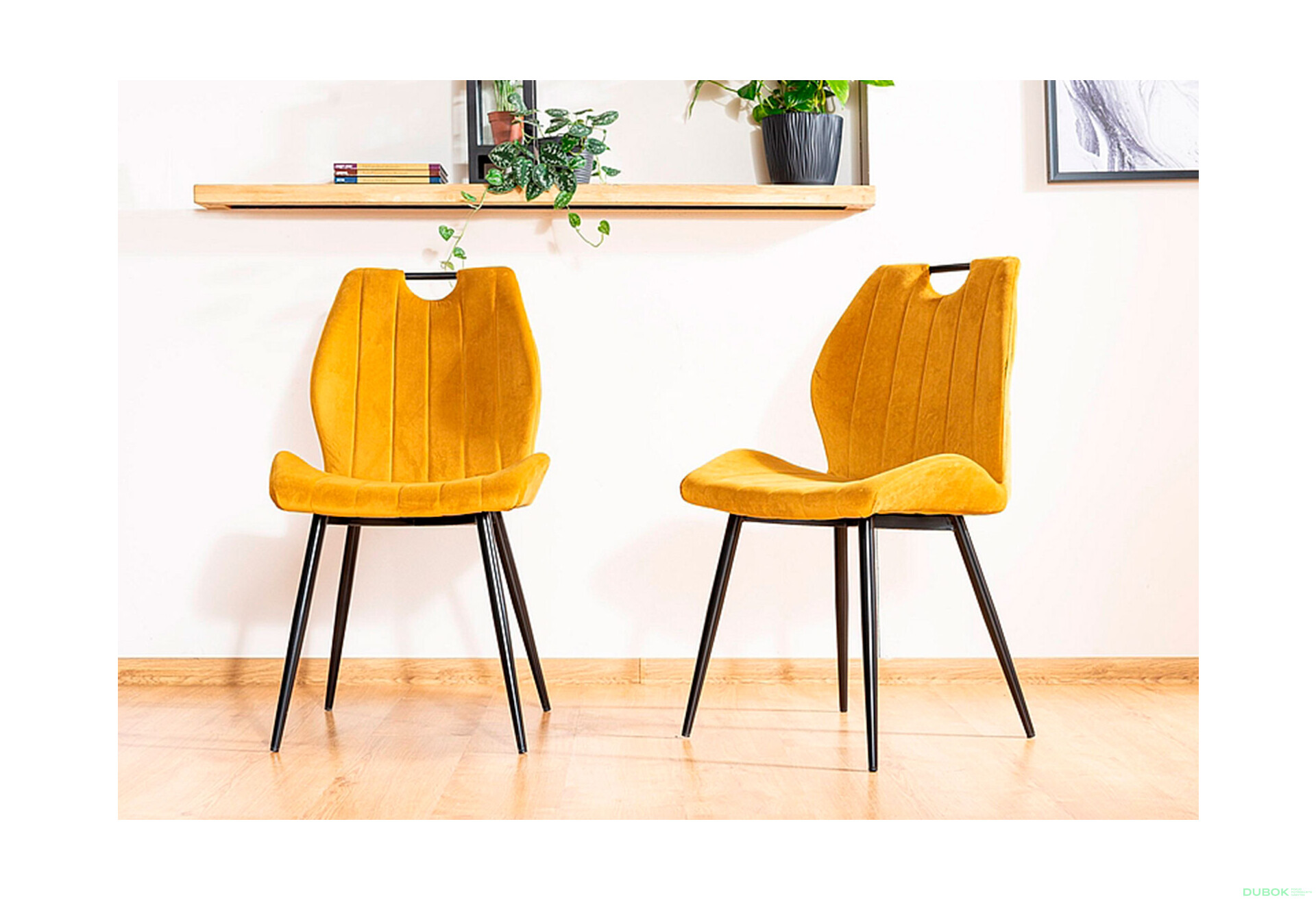Fotografie 10 - Židle Arco Velvet karí Bluvel 68, matná černá kov
