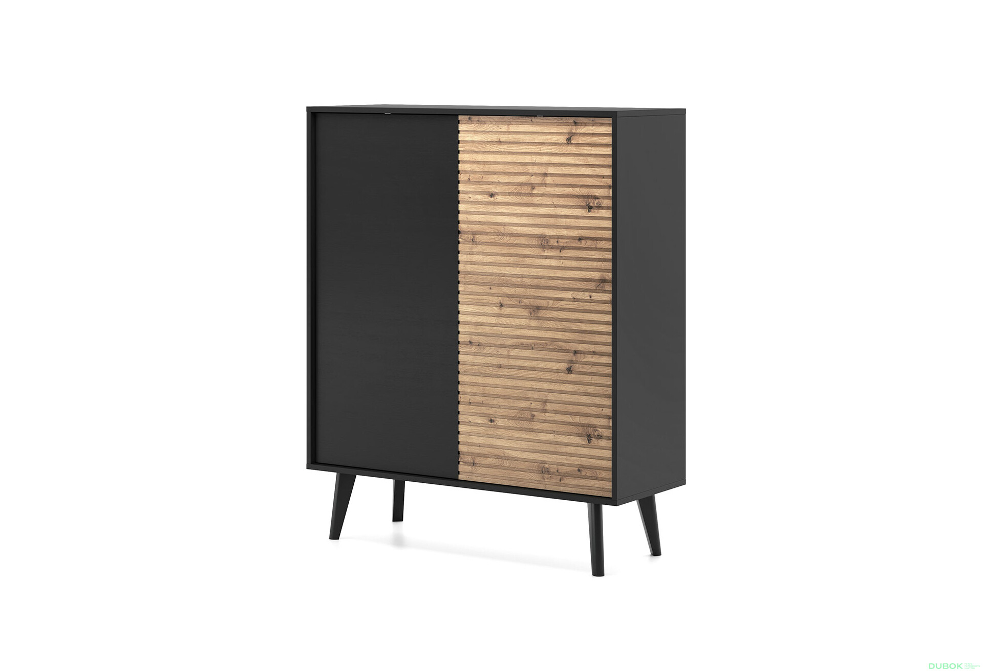 Fotografie 1 - Komoda KD104 dub artisan / černý Willow