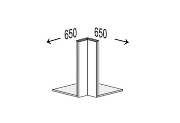 Korpus Roh 90° Antresol Klam 360mm
