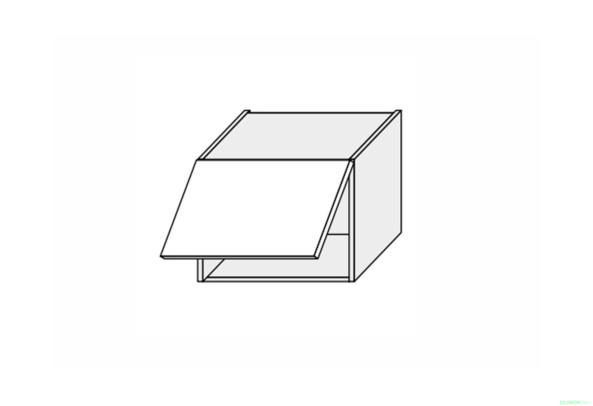 Vrchní 45V/360 1dveřový plynový zvedák Leo - Fotografie 1 Fotografie 1 - Vrchní 45V/360 1dveřový plynový zvedák Leo