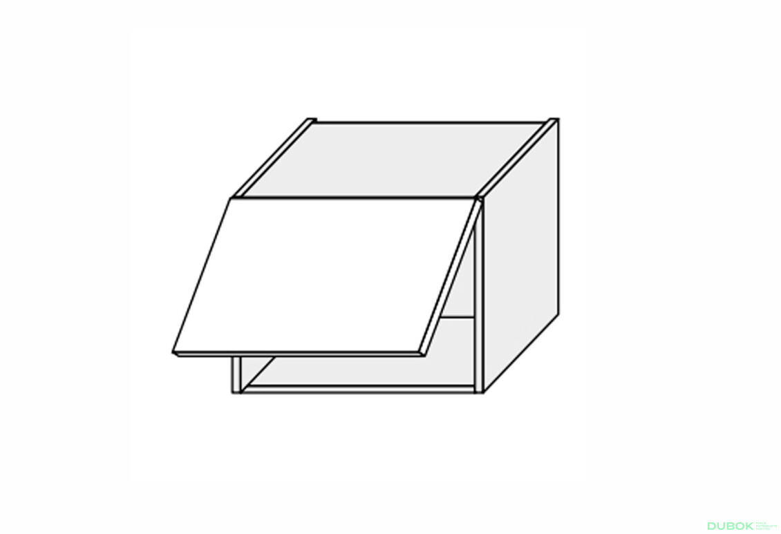 Vrchní 45V/360 1dveřový plynový zvedák Leo - Fotografie 1 Fotografie 1 - Vrchní 45V/360 1dveřový plynový zvedák Leo