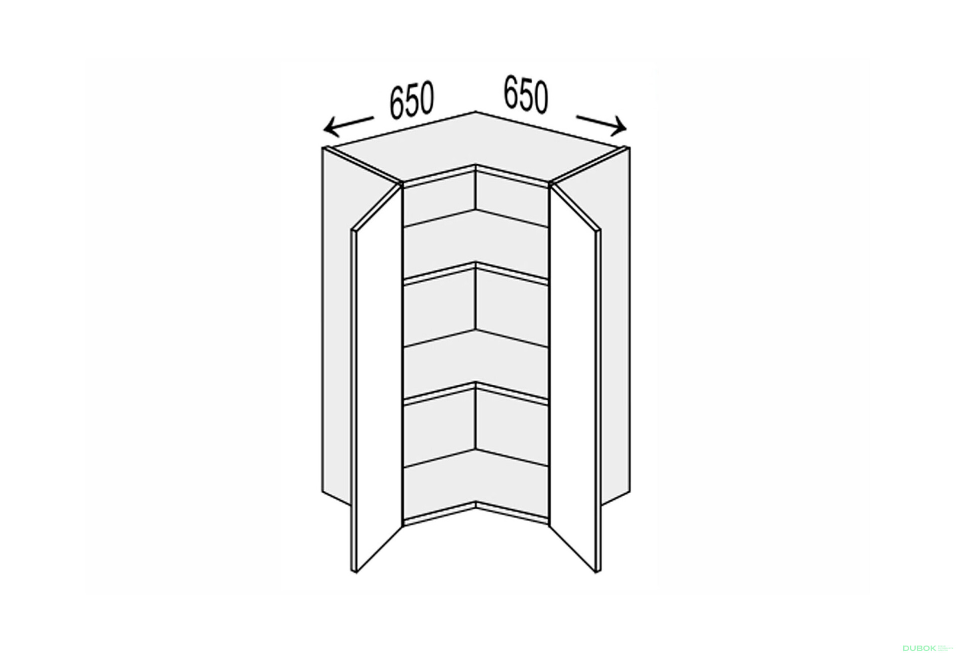 Vrchní roh V 90°/900 2dv Leo - Fotografie 1 Fotografie 1 - Vrchní roh V 90°/900 2dv Leo