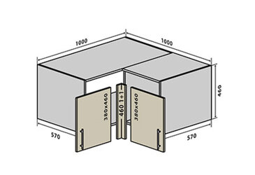 V83 Rohová Skříňka 100 Sonata Luxe