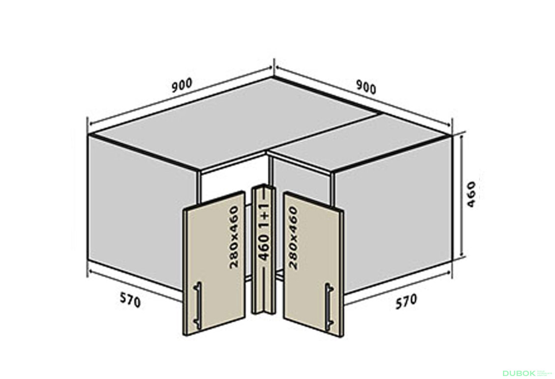 V82 Rohová skříňka 90 Sonata Luxe