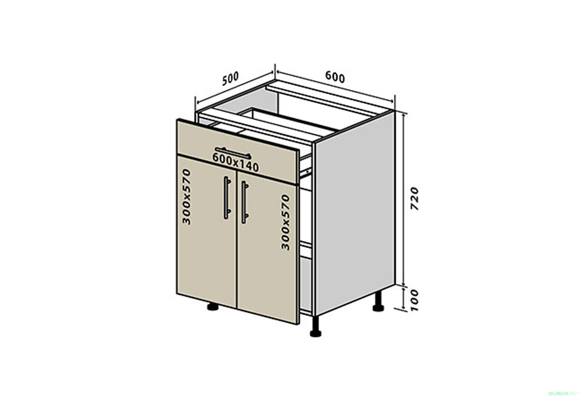 Fotografie 1 - N30 Skříňka 1Š2D 60 Sonata Luxe