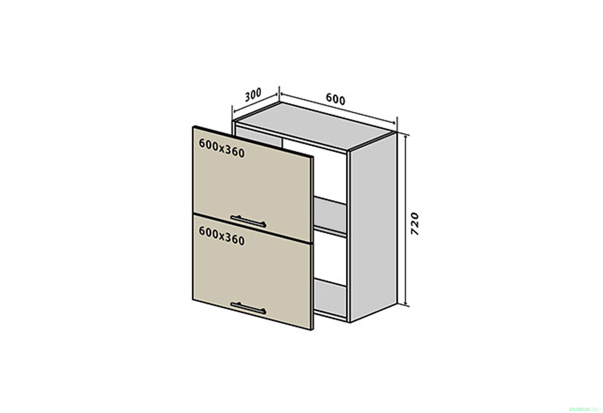 Fotografie 1 - V20 Skříňka 2D 60 Sonata Luxe