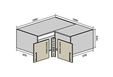 V81 Rohová Skříňka 100 Sonata Luxe