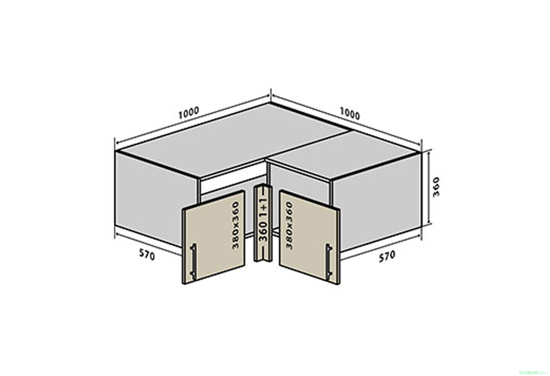 Fotografie 1 - V81 Rohová Skříňka 100 Sonata Luxe