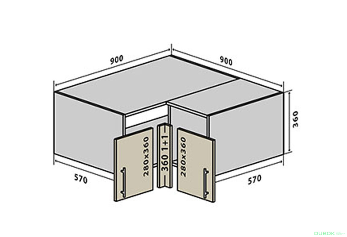 V80 Rohová Skříňka 90 Sonata Luxe