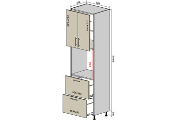 N19 Skříň 2D2S New Sonata Luxe