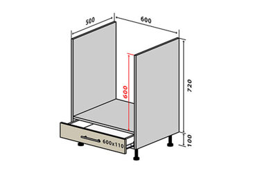 N12 Skříňka pro troubu 1Š New Sonata Luxe