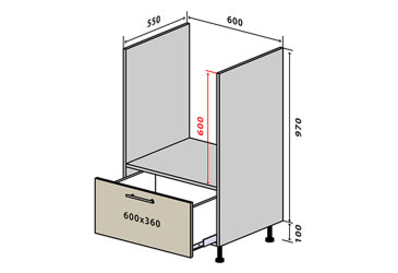 N32 Skříňka pro troubu 1Š New Sonata Luxe