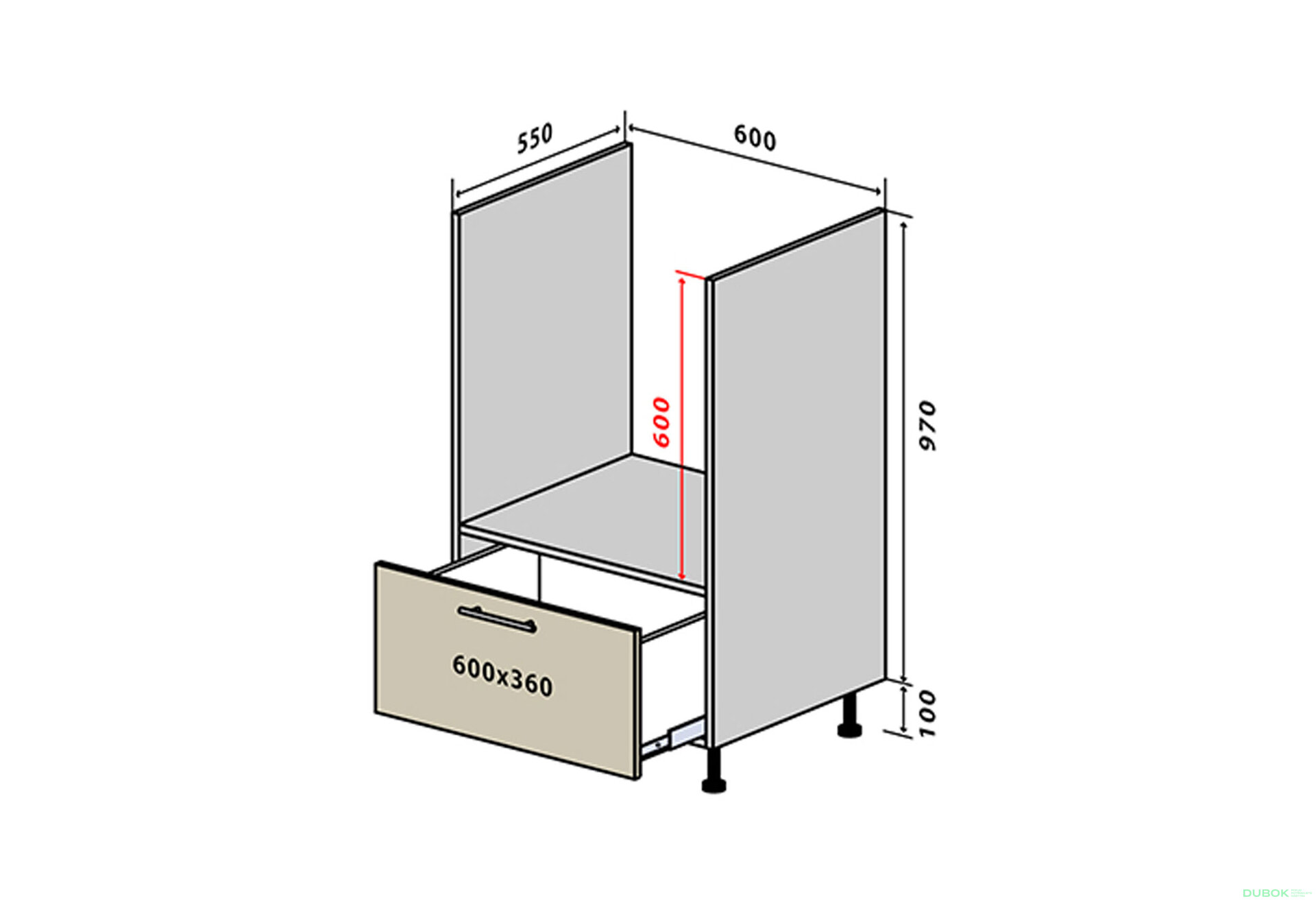 Fotografie 1 - N32 Skříňka pro troubu 1Š New Sonata Luxe