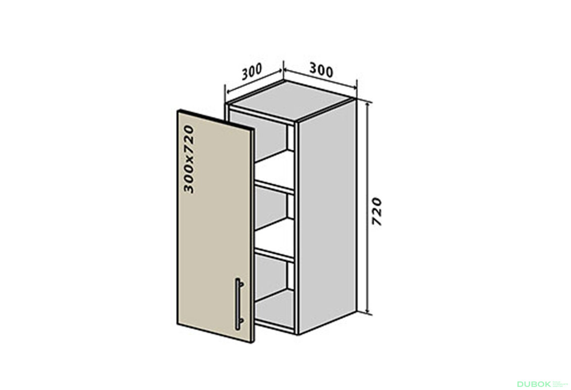 B2 Skříňka 1D 30 Sonata Luxe