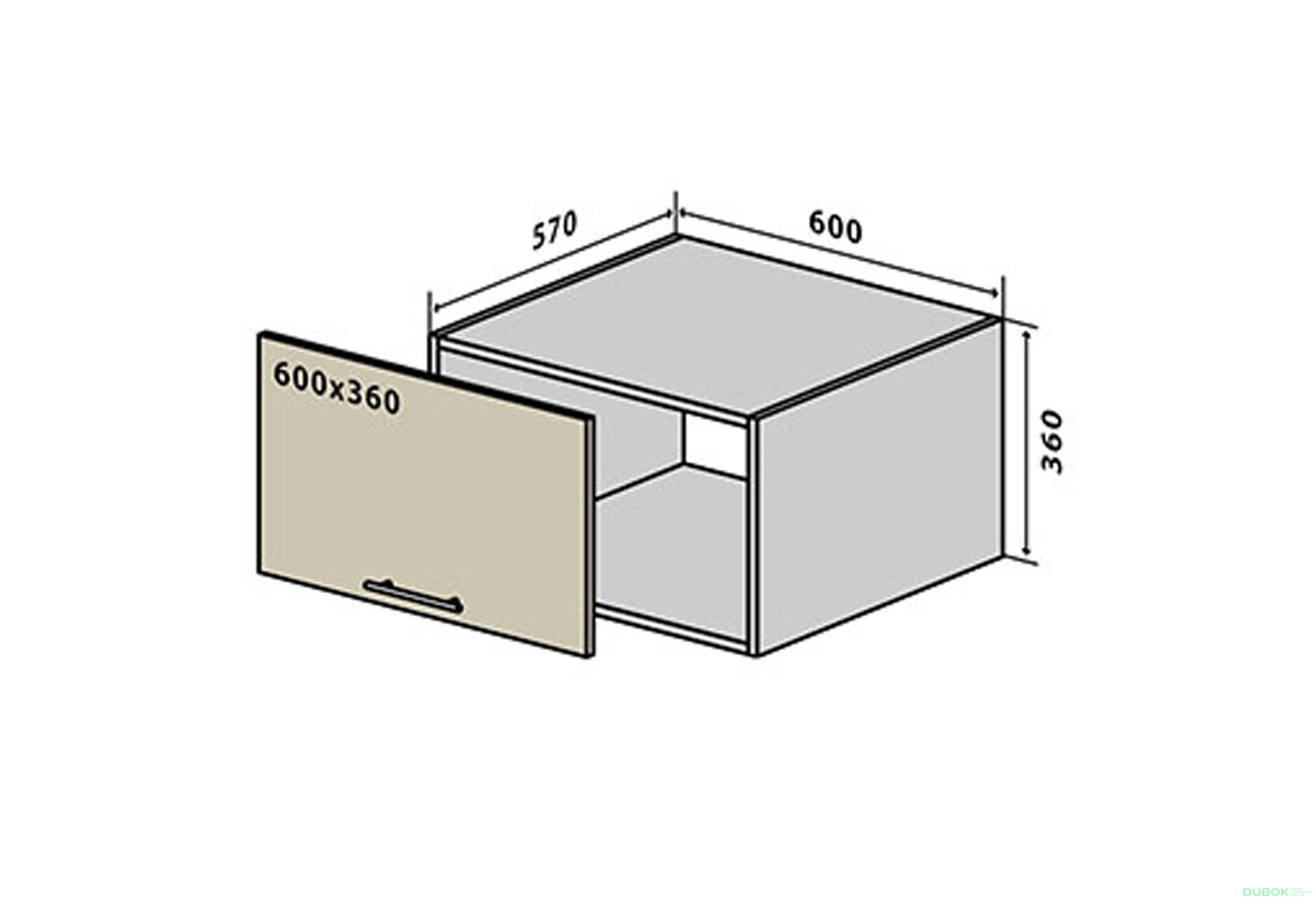 Fotografie 1 - V66 horní skříňka nad digestoř Penál 60 Sonata Luxe