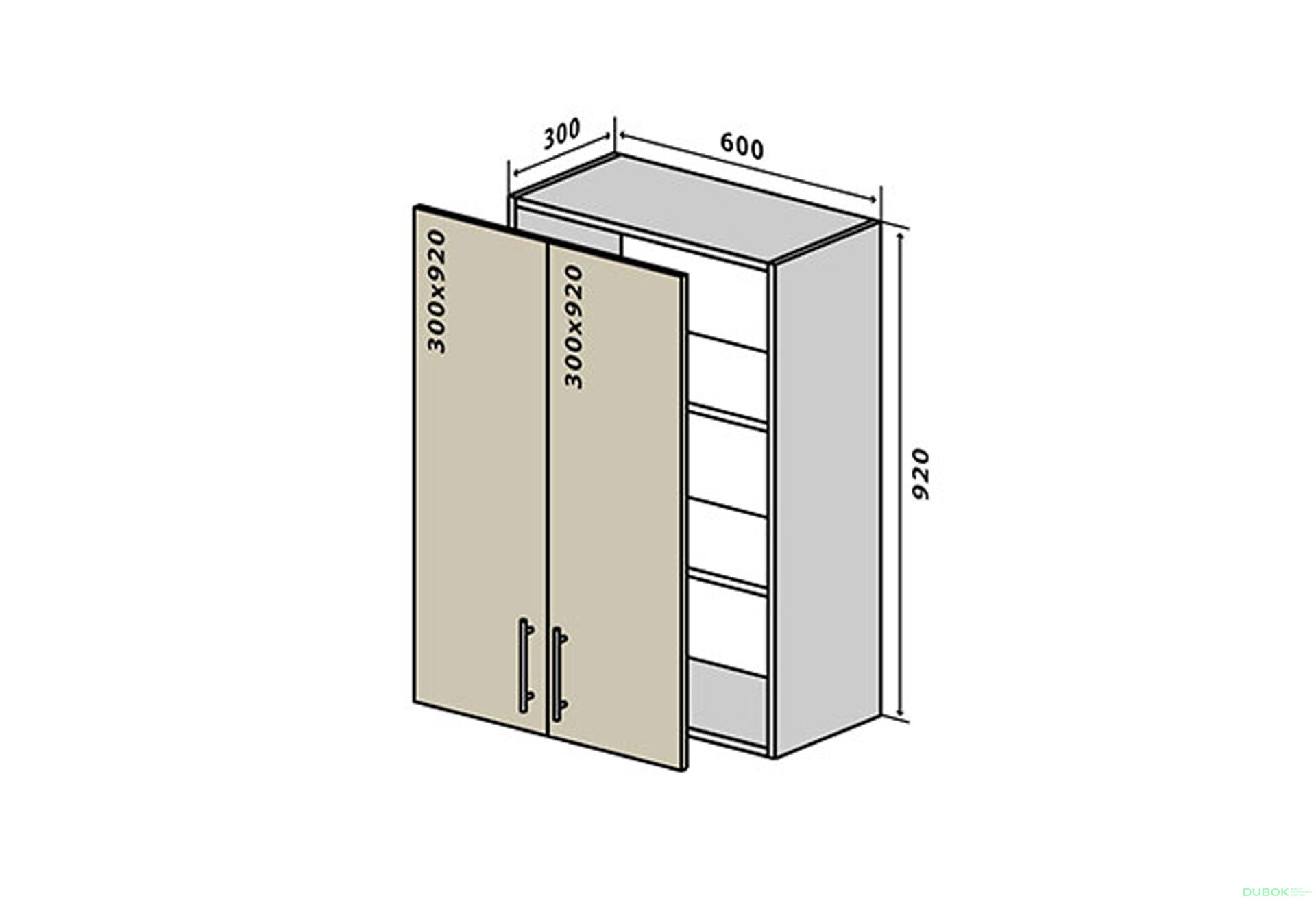 Fotografie 1 - V46 Skříňka 2D 60 Sonata Luxe