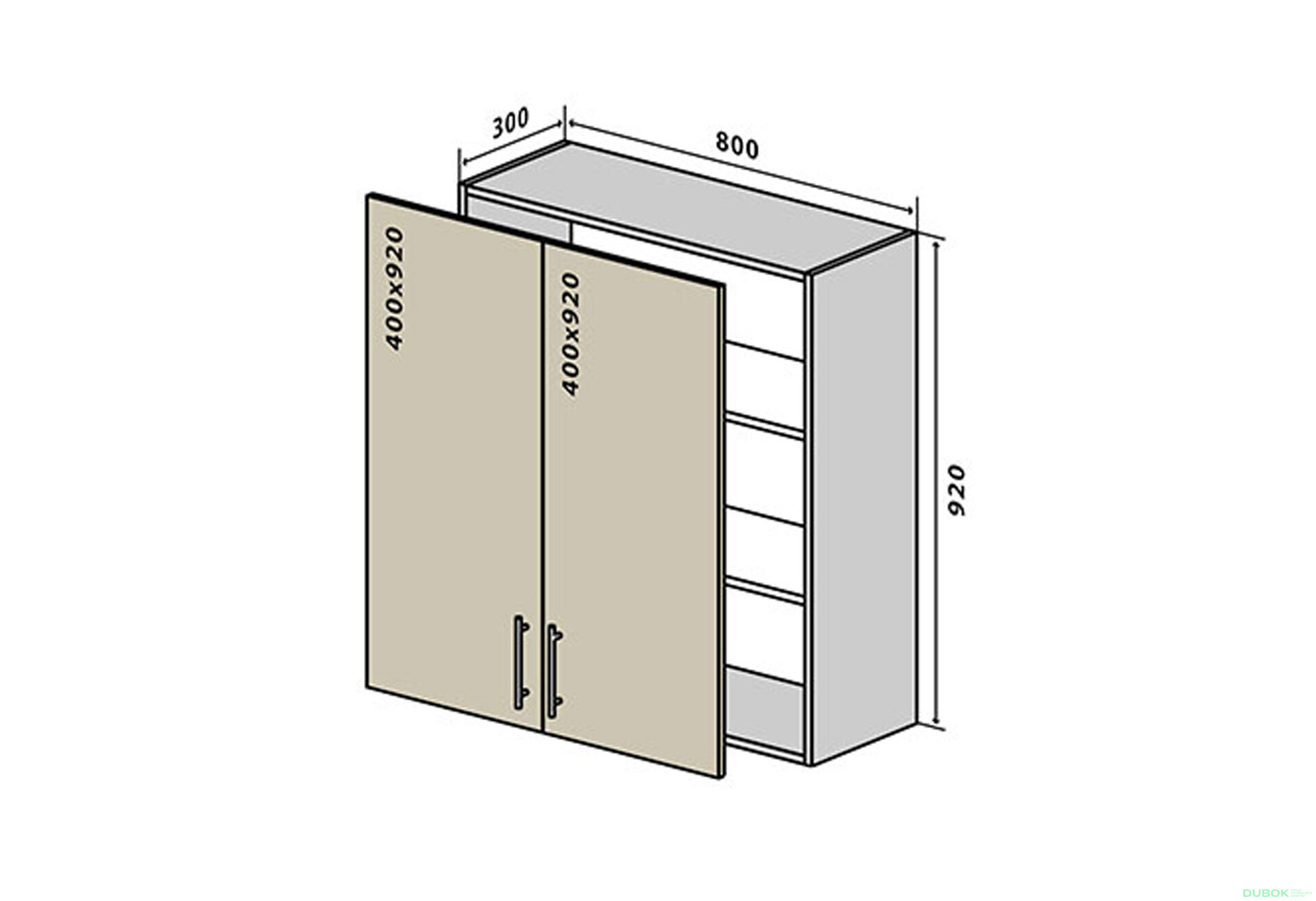 Fotografie 1 - V48 Skříňka 2D 80 Sonata Luxe