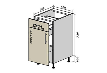 N23 Skříňka 1Š1D 40 Sonata Luxe