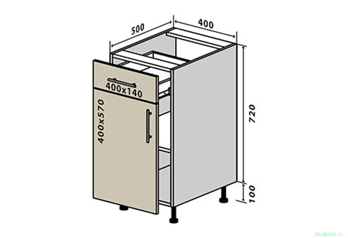 N23 Skříňka 1Š1D 40 Sonata Luxe